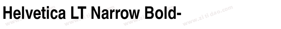 Helvetica LT Narrow Bold字体转换